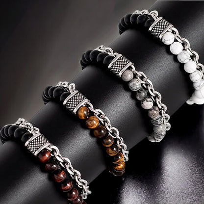 Eclipse Men's Beaded Bracelet