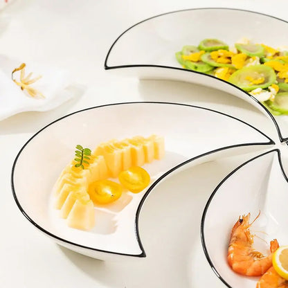 Crescent Ceramic Dinner Plate Set