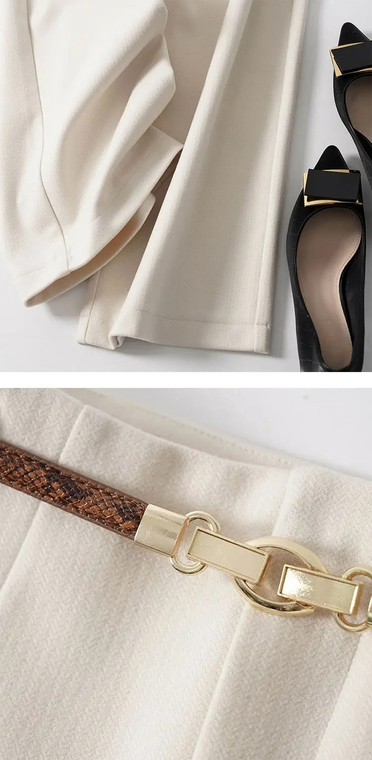 The Maison Soft Wide-Leg Flannel Pant