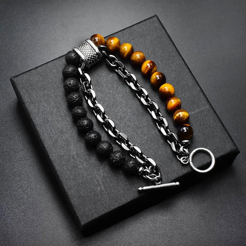 Eclipse Men's Beaded Bracelet