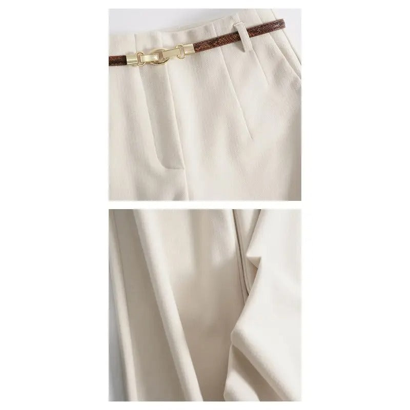 The Maison Soft Wide-Leg Flannel Pant