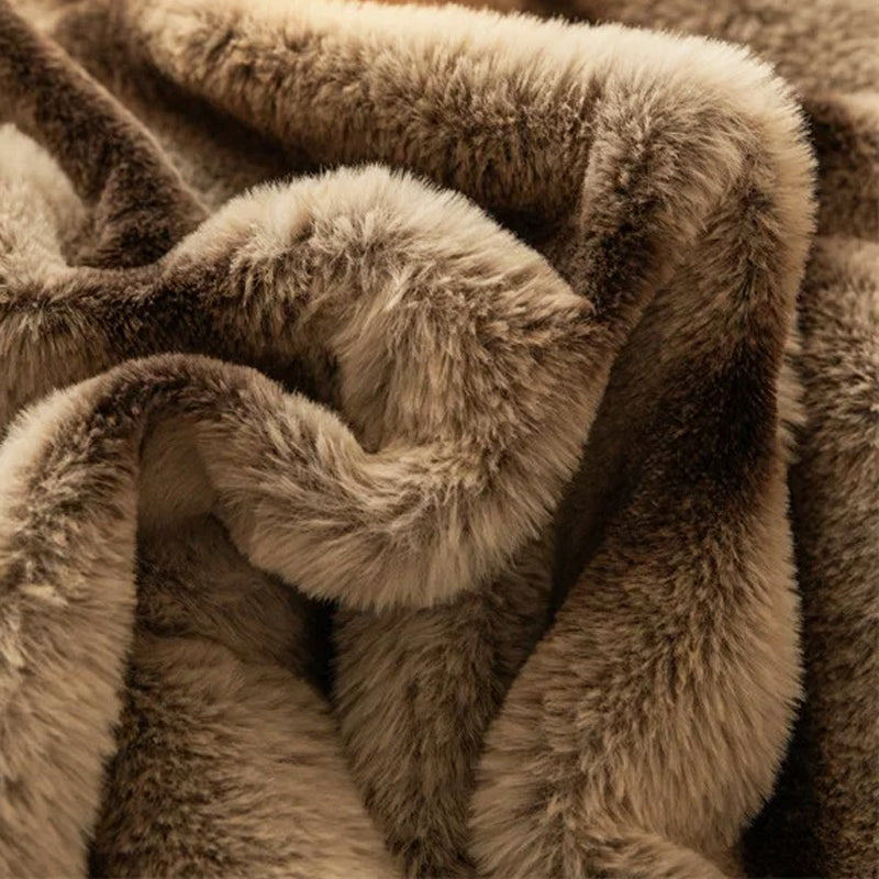 Alpine Faux Mink Fur Throw Blanket