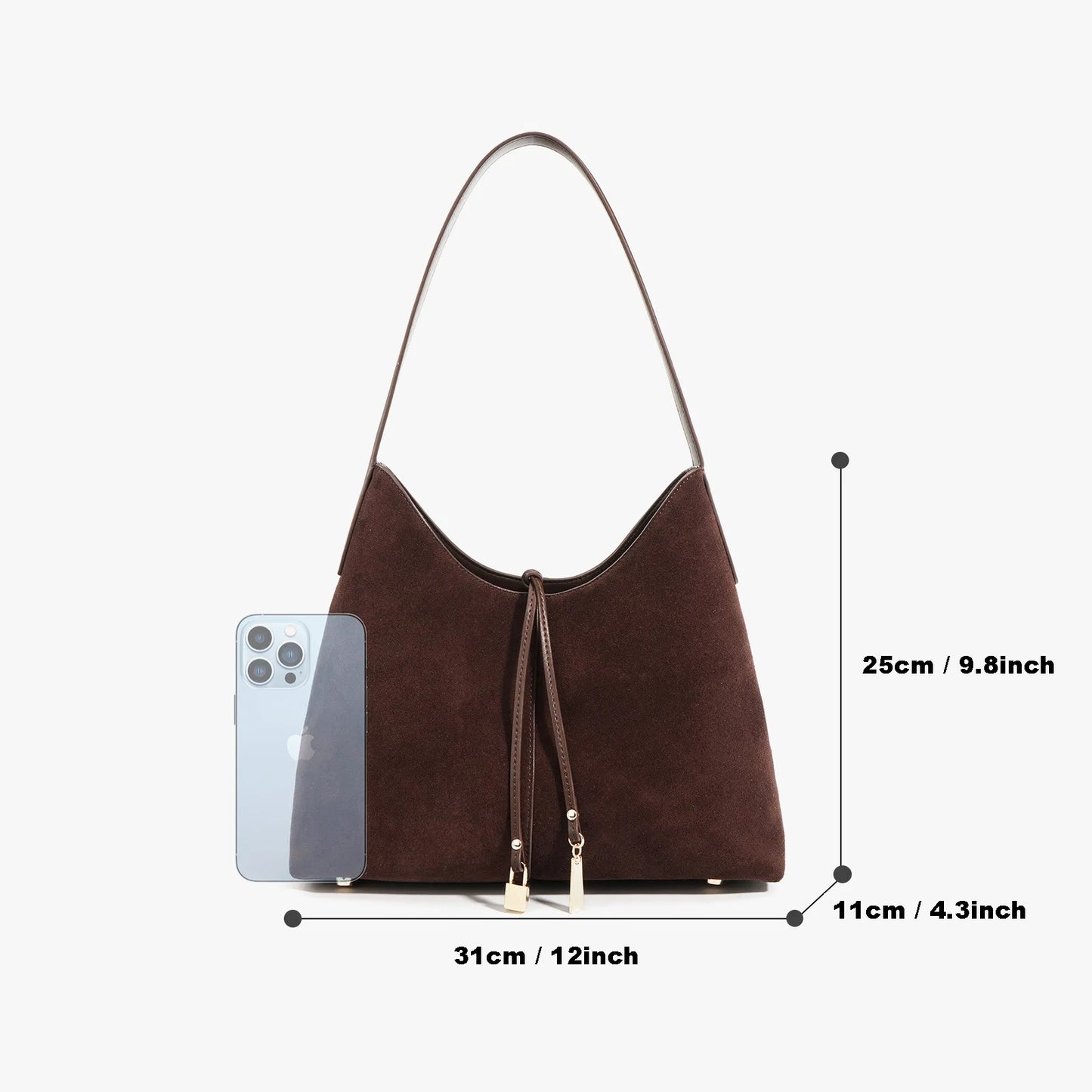 Olivere Leather Suede Hobo Bag