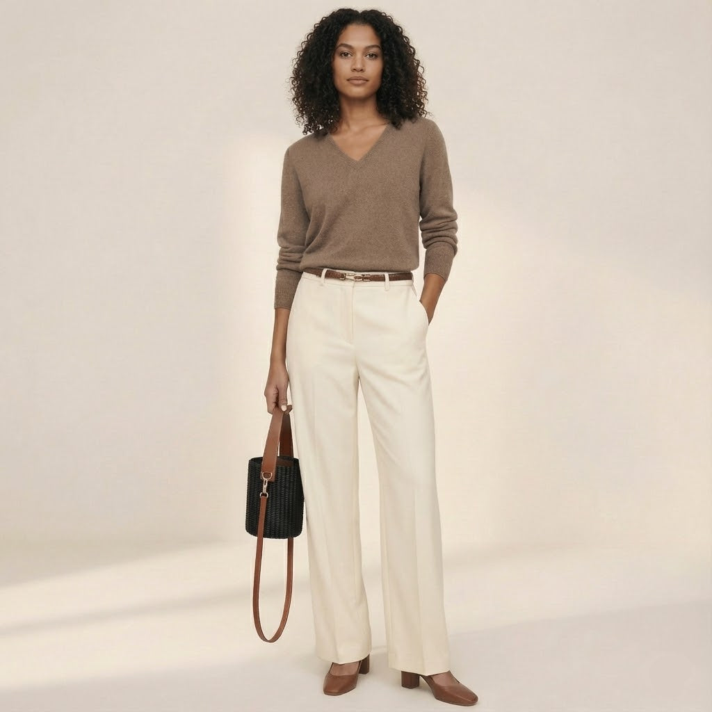 The Maison Soft Wide-Leg Flannel Pant