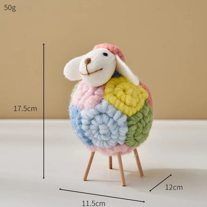 Tori Mons Snuggly Felt Sheep Room Decor Figurine