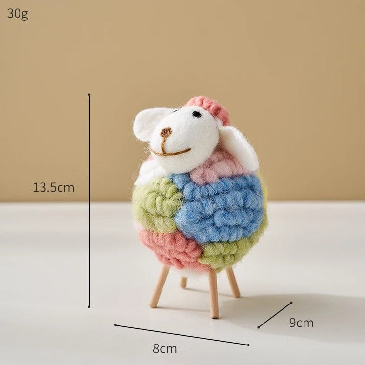 Tori Mons Snuggly Felt Sheep Room Decor Figurine